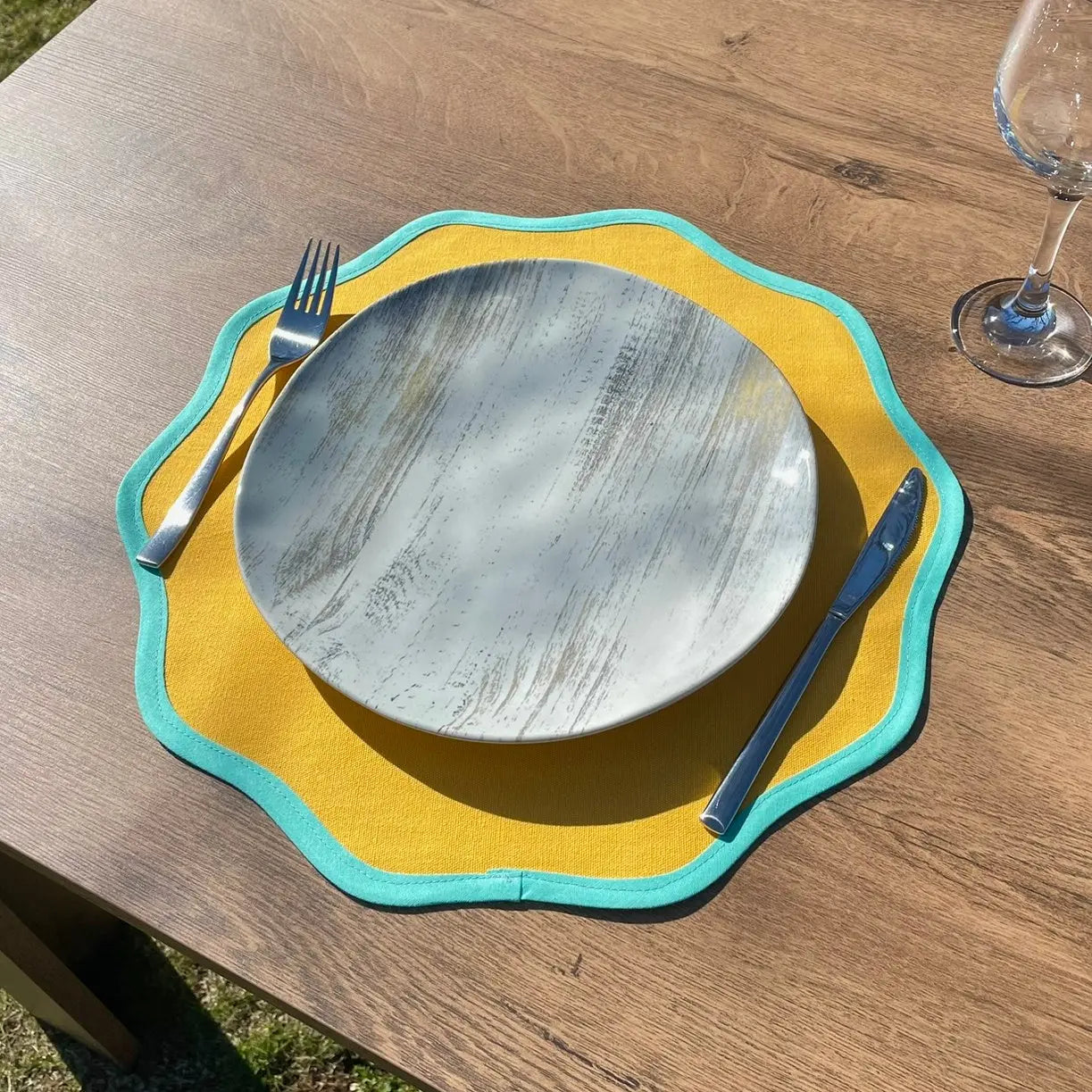 Napron "ROUND YELLOW" - CasaCrystal