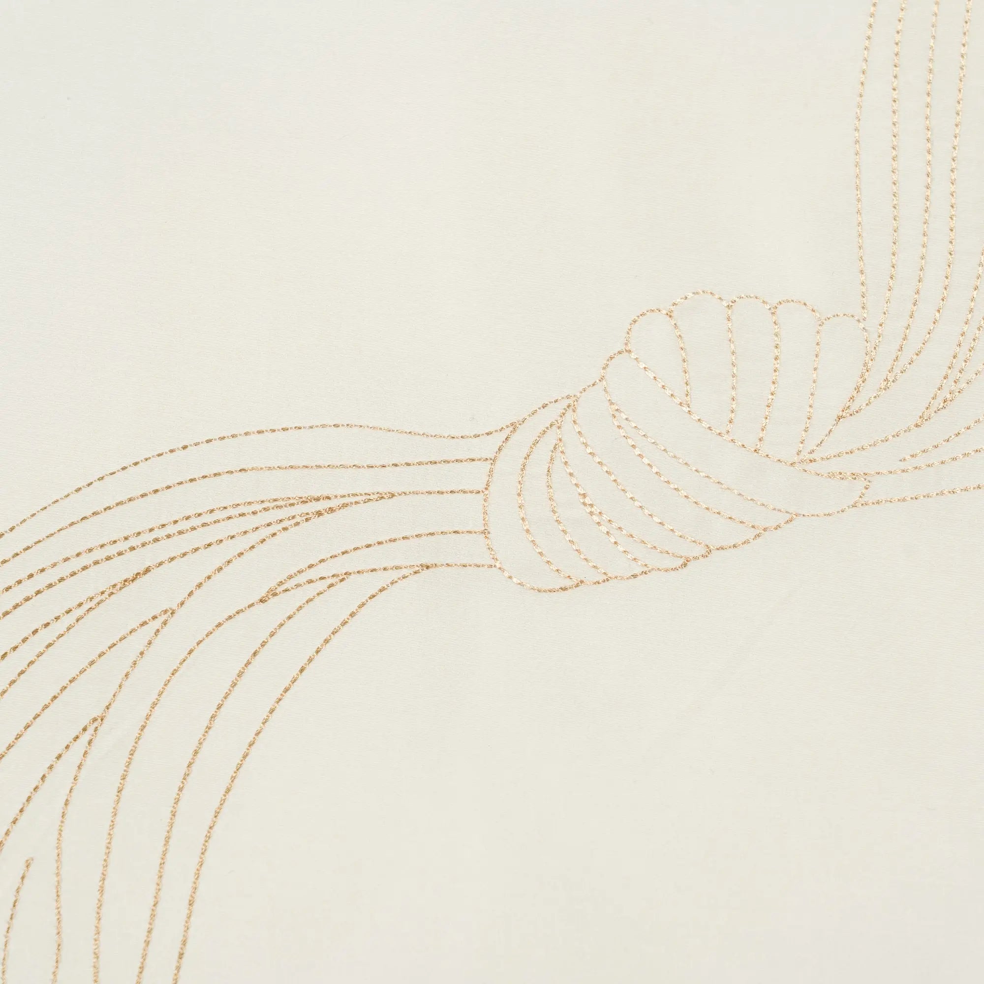 Lenjerie de pat 1 persoană Ivoar din bumbac satinat dens brodată cu motive textil, personalizabilă – DRAPE CASA CRYSTAL CasaCrystal