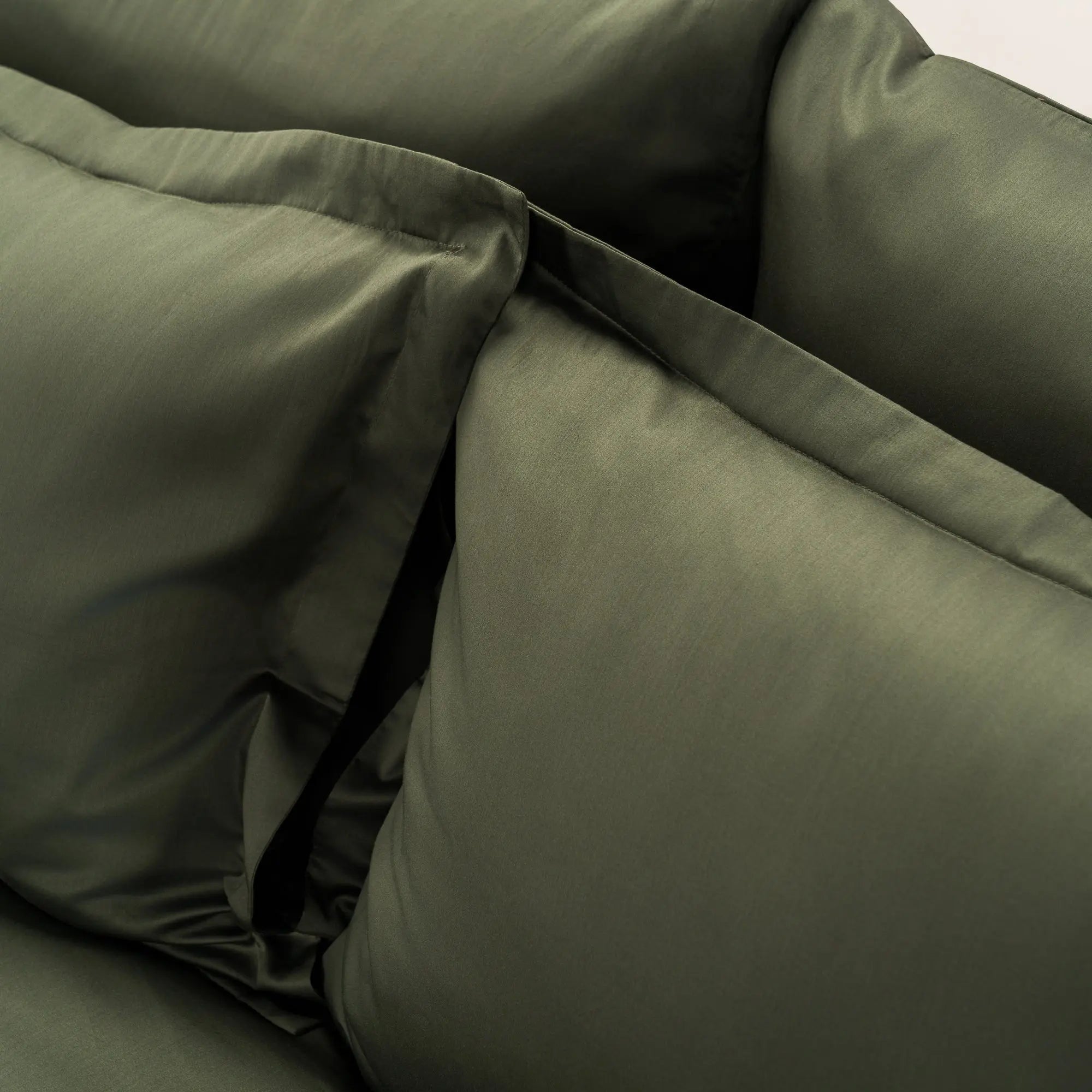 Lenjerie de pat 1 persoană Kaki din bumbac satinat dens simplă, personalizabilă – SIMPLE KAKI CASA CRYSTAL CasaCrystal