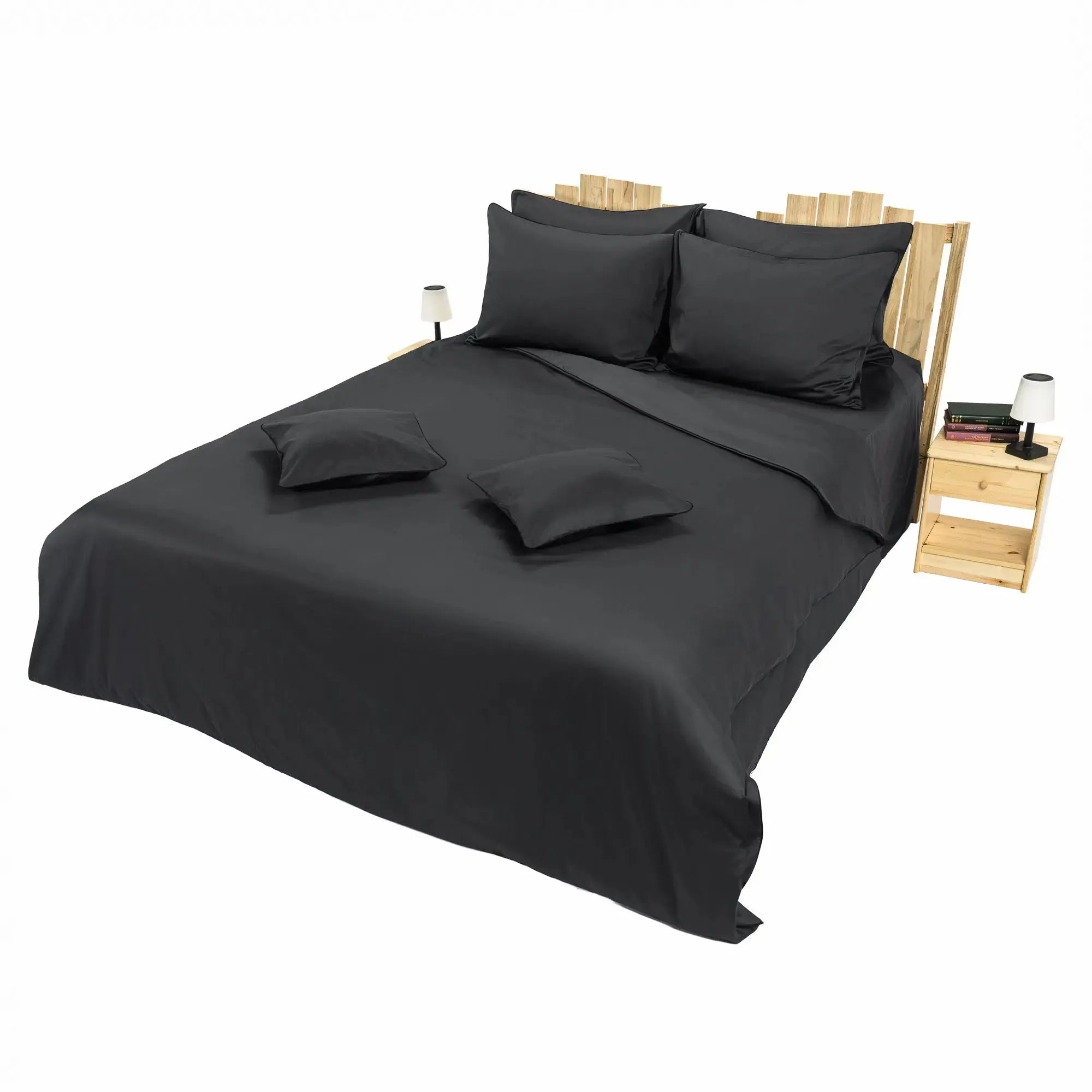 Lenjerie de pat 1 persoană Gri din bumbac satinat dens simplă, personalizabilă – ELEGANT ANTRACIT CasaCrystal CasaCrystal