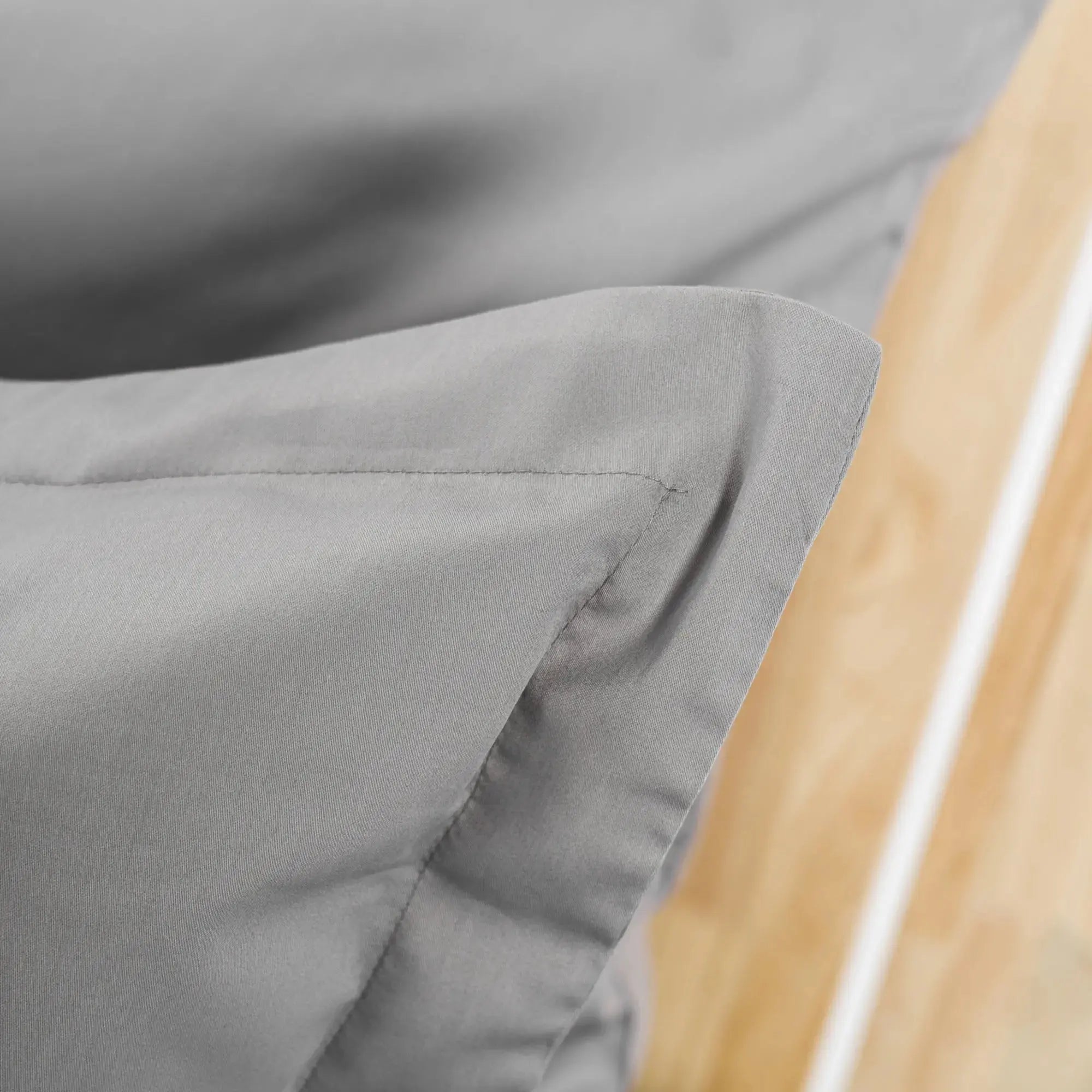 Lenjerie de pat 1 persoană Gri din bumbac satinat dens simplă, personalizabilă – SIMPLE GREY CASA CRYSTAL CasaCrystal