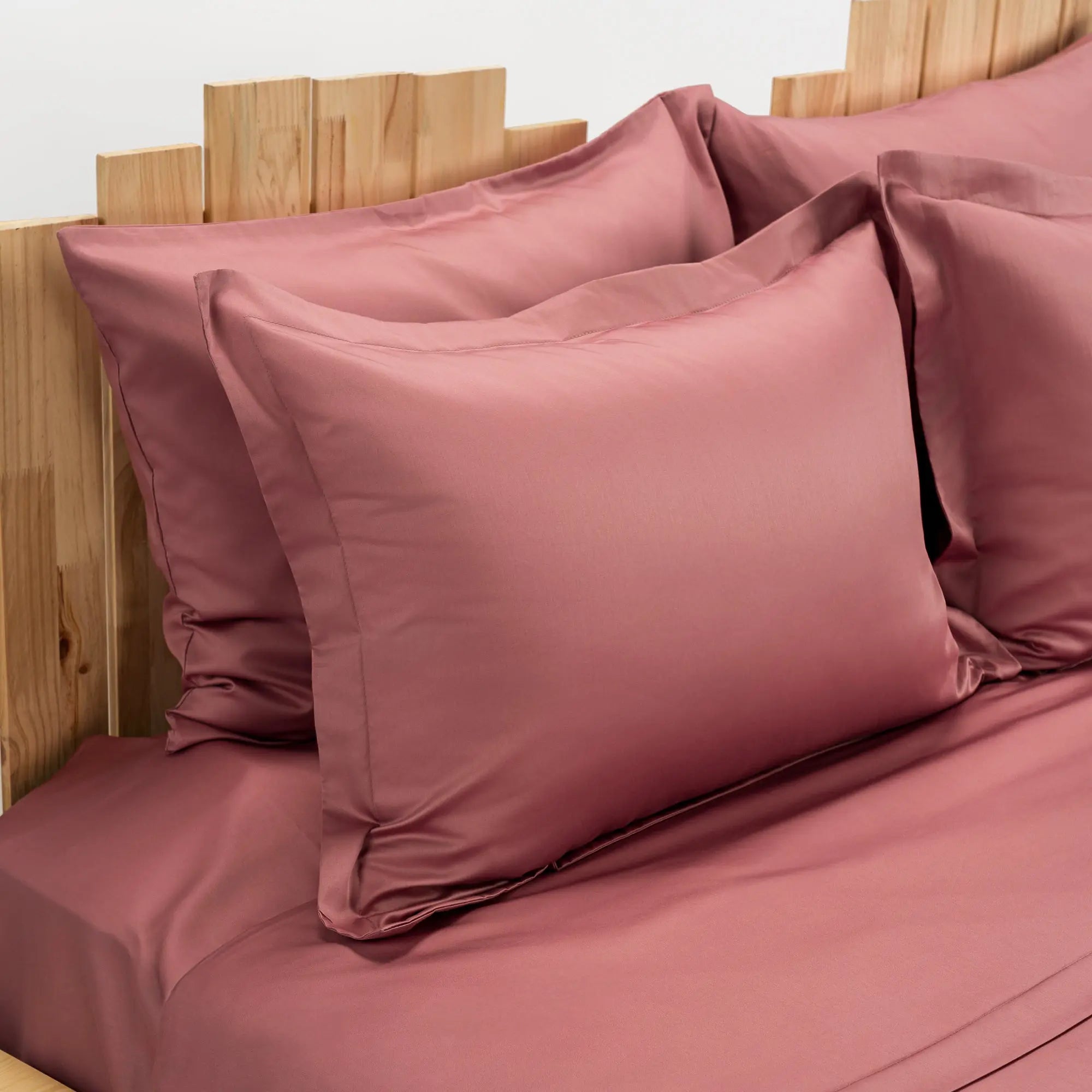 Lenjerie de pat 1 persoană Roz din bumbac satinat dens simplă, personalizabilă – SIMPLE PINK