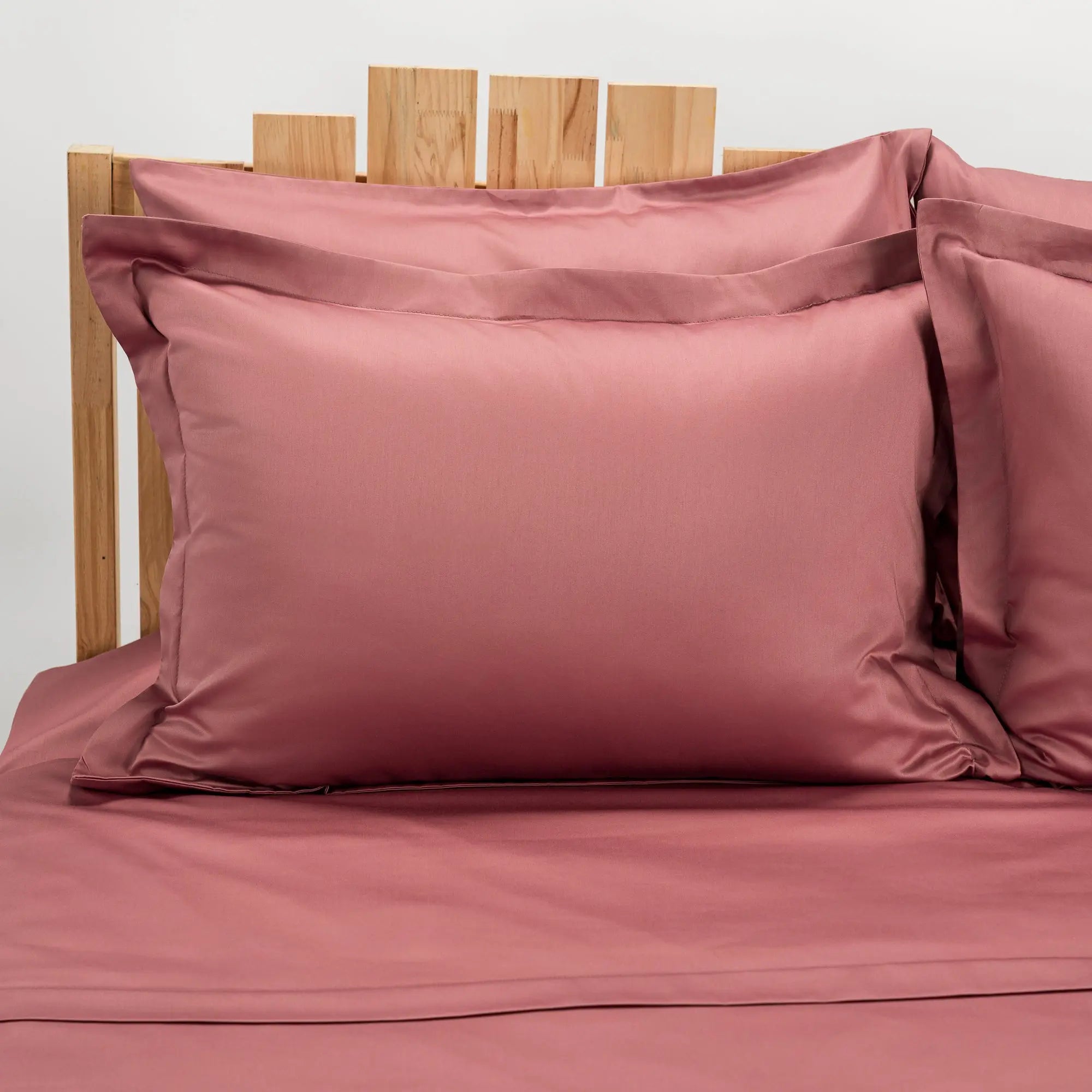 Lenjerie de pat 1 persoană Roz din bumbac satinat dens simplă, personalizabilă – SIMPLE PINK