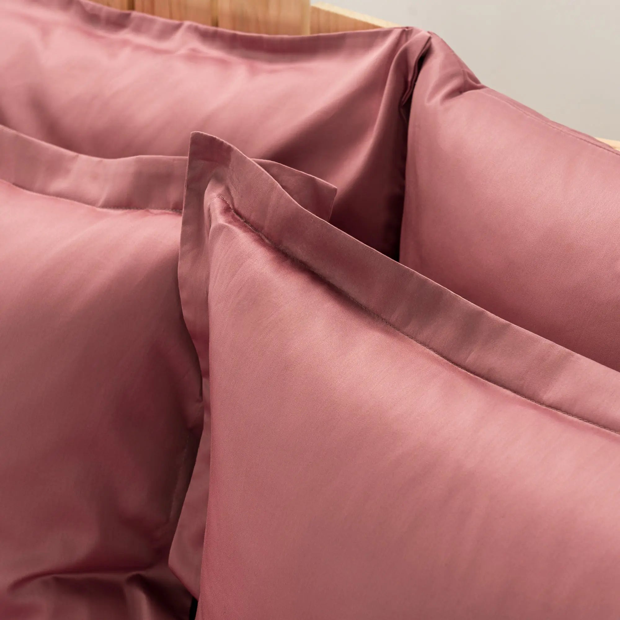 Lenjerie de pat 1 persoană Roz din bumbac satinat dens simplă, personalizabilă – SIMPLE PINK