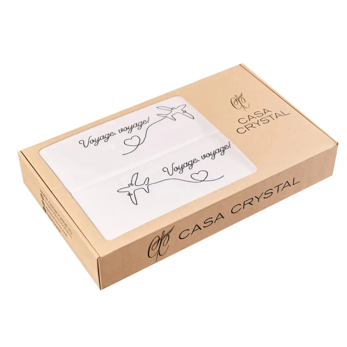 Lenjerie de pat 1 persoană Albă din bumbac satinat dens brodată cu motive de călătorie (aeroplan și Turnul Eiffel), personalizabilă – VOYAGE