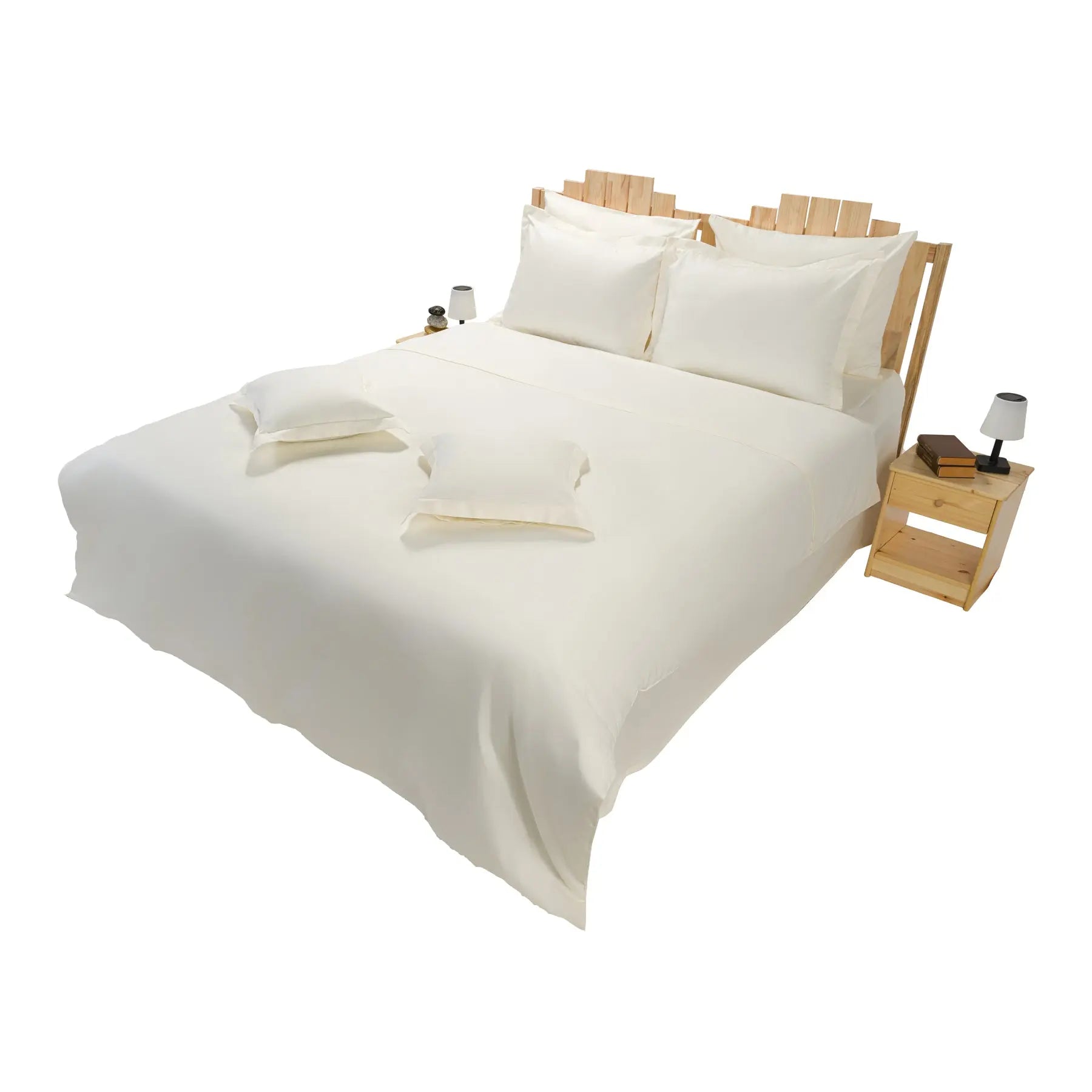 Lenjerie de pat single "SIMPLE IVOIRE" CasaCrystal CasaCrystal