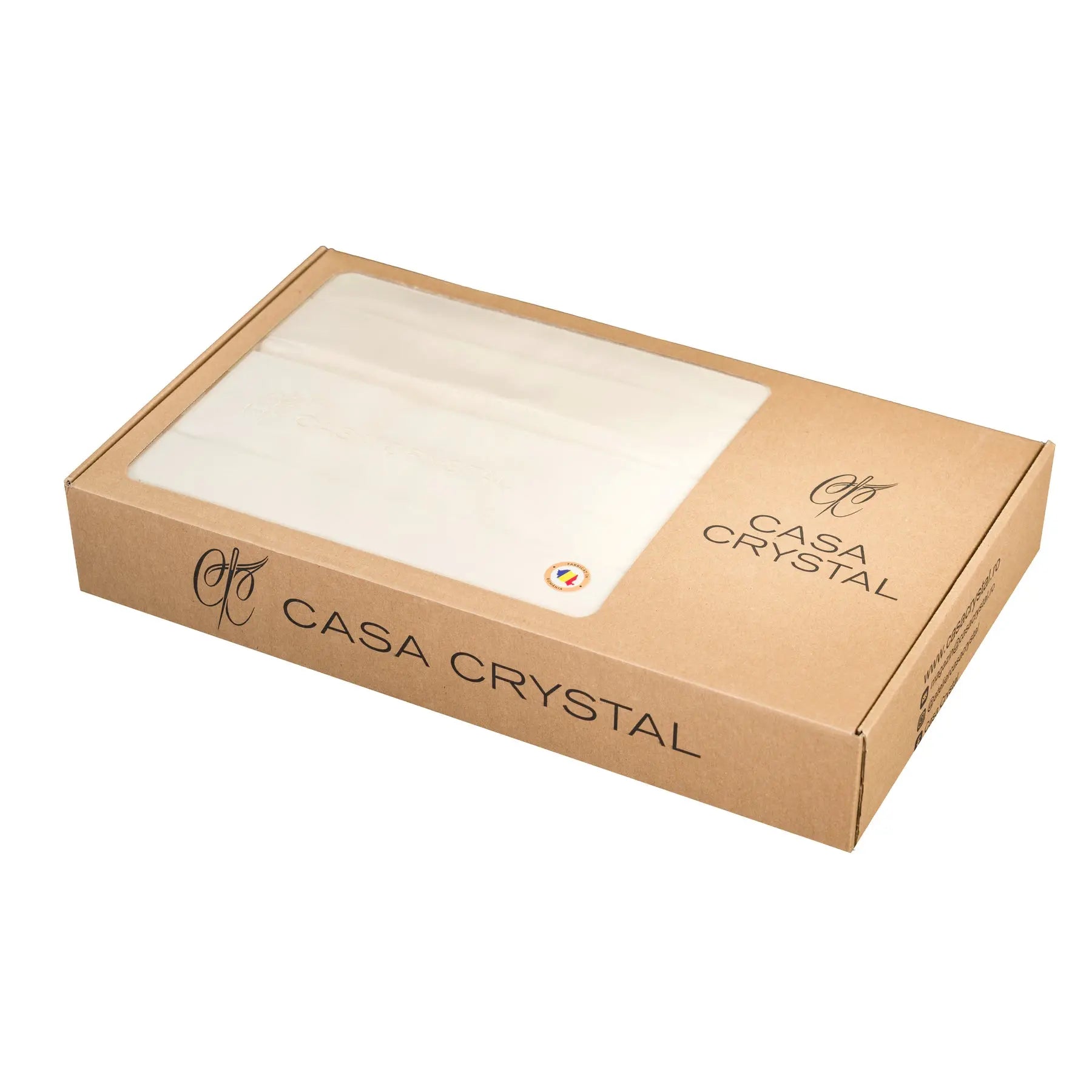 Lenjerie de pat single "SIMPLE IVOIRE" CasaCrystal CasaCrystal