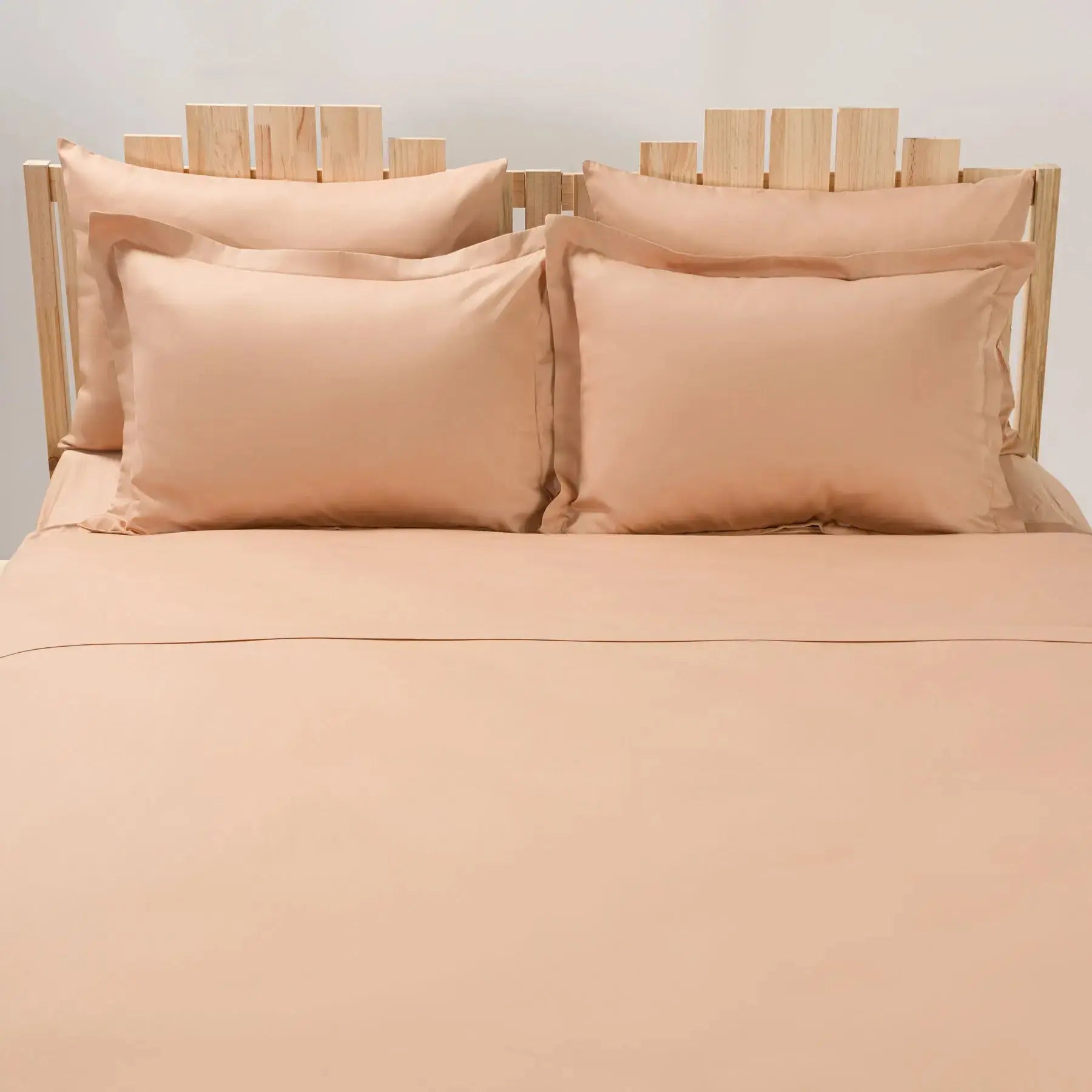 Lenjerie de pat matrimonial "SIMPLE SALMON" CasaCrystal CasaCrystal