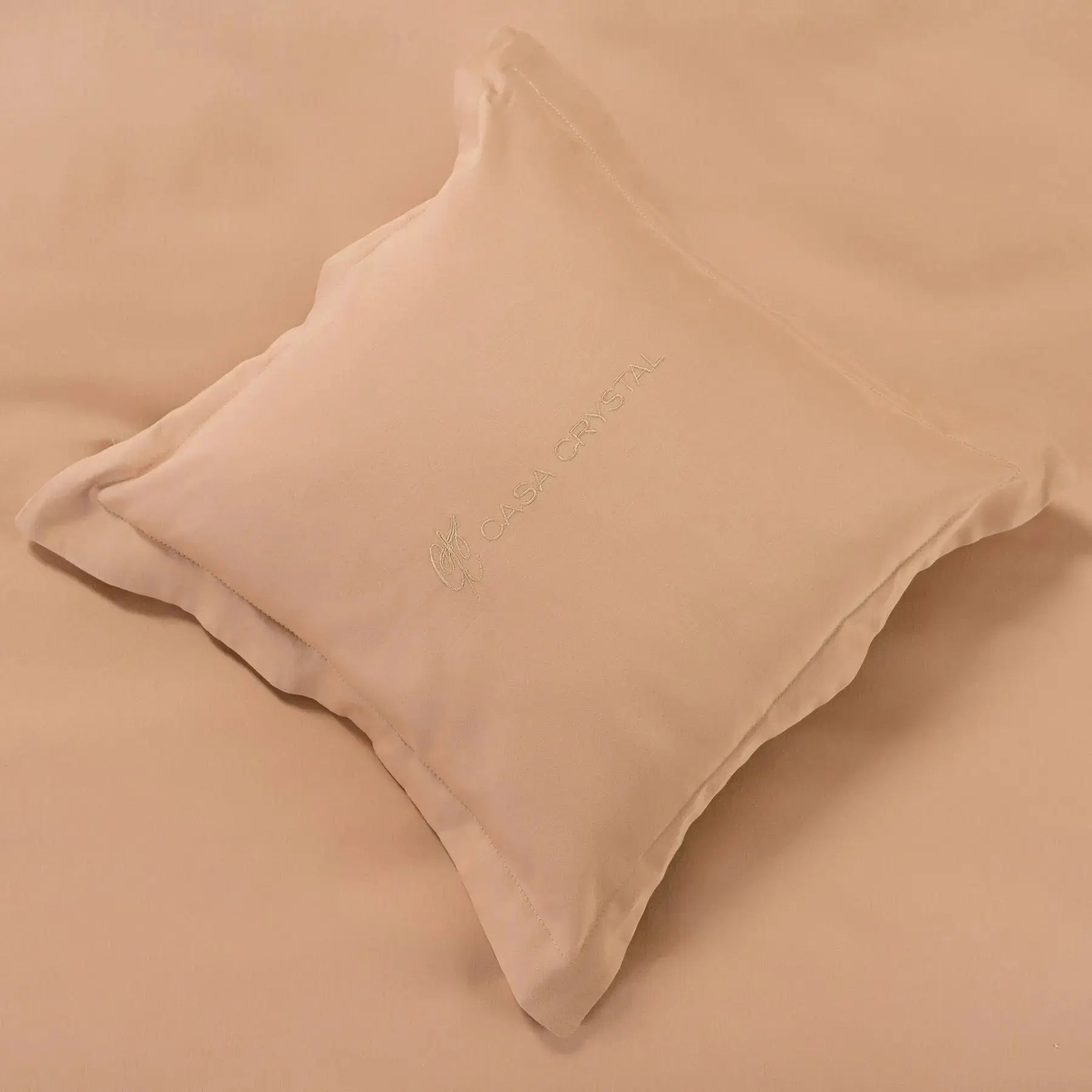 Lenjerie de pat matrimonial "SIMPLE SALMON" CasaCrystal CasaCrystal