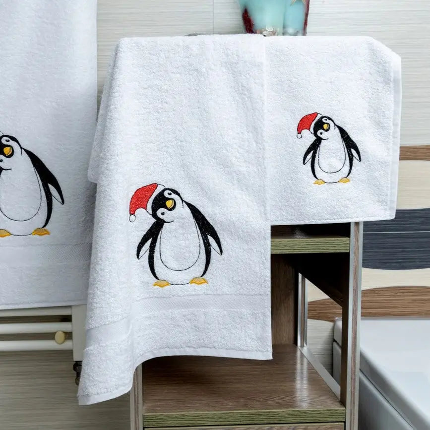 Prosoape Albe „Winter Penguin”
