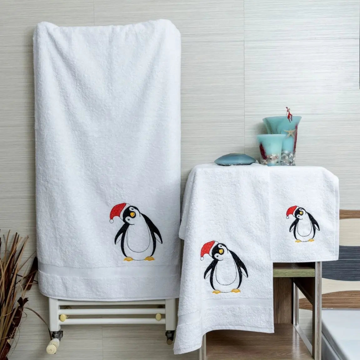 Prosoape Albe „Winter Penguin”