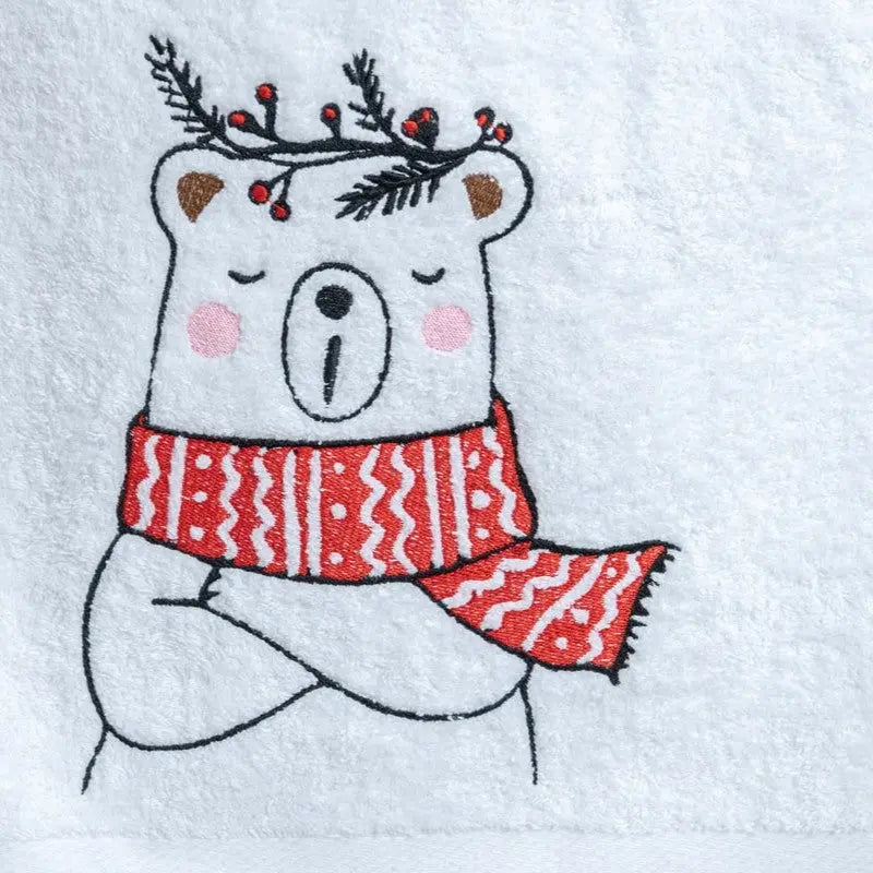 Prosoape Albe „Winter Bear” - CasaCrystal