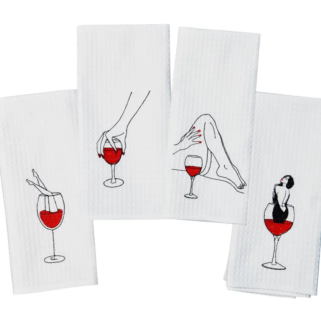 Prosoape de bucătărie "Red wine" - CasaCrystal