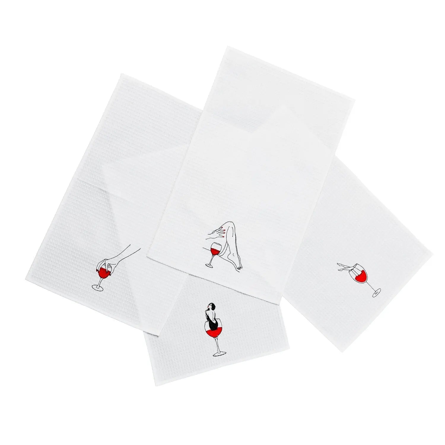 Prosoape de bucătărie "Red wine" - CasaCrystal