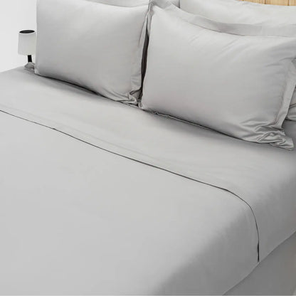 cearsaf pentru pilota culoarea gri deschis din 100% bumbac natural foarte confortabil, model simplu Casa Crystal, dimensiuni variate