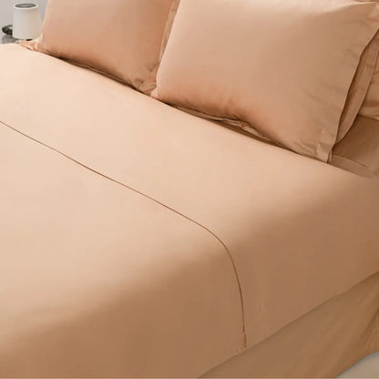 cearsaf pentru pilota culoarea somon-bej din 100% bumbac natural foarte confortabil, model simplu Casa Crystal, dimensiuni variate