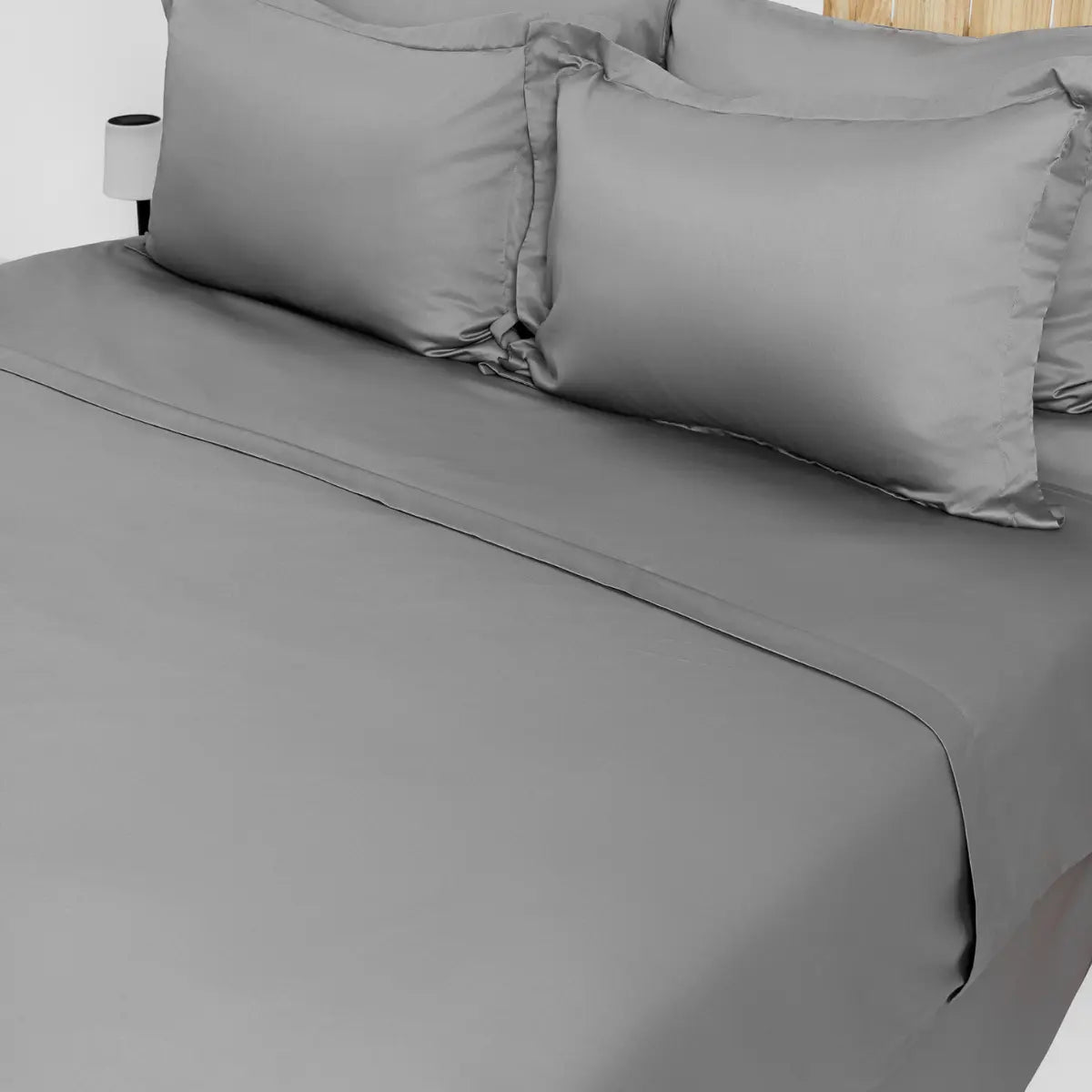 cearsaf pentru pilota culoarea gri din 100% bumbac natural foarte confortabil, model simplu Casa Crystal, dimensiuni variate