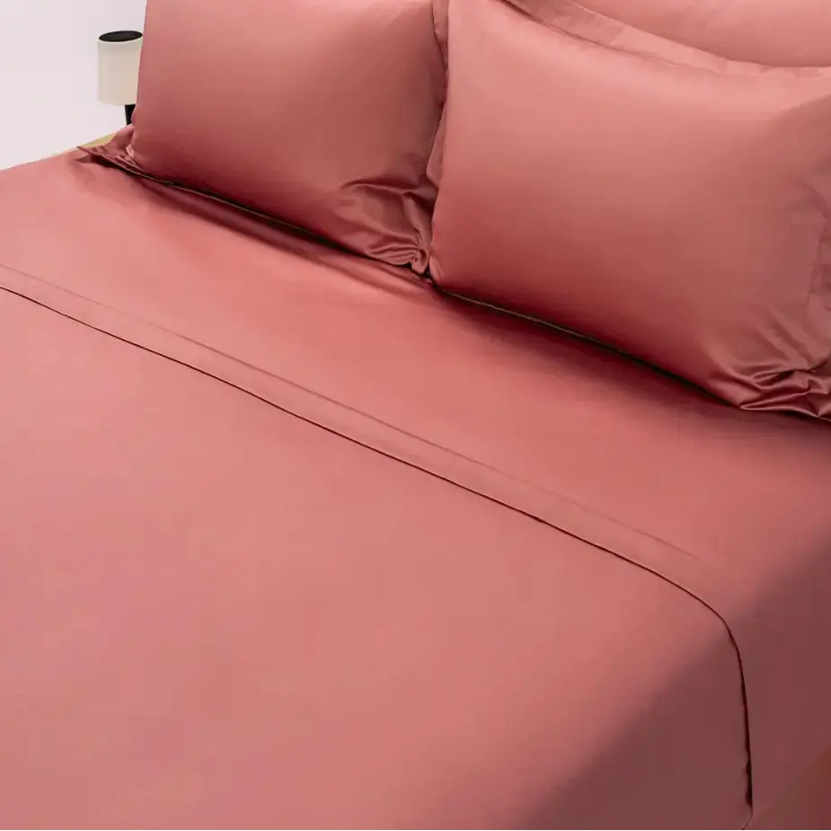 Lenjerie de pat 1 persoană Roz din bumbac satinat dens simplă, personalizabilă – SIMPLE PINK