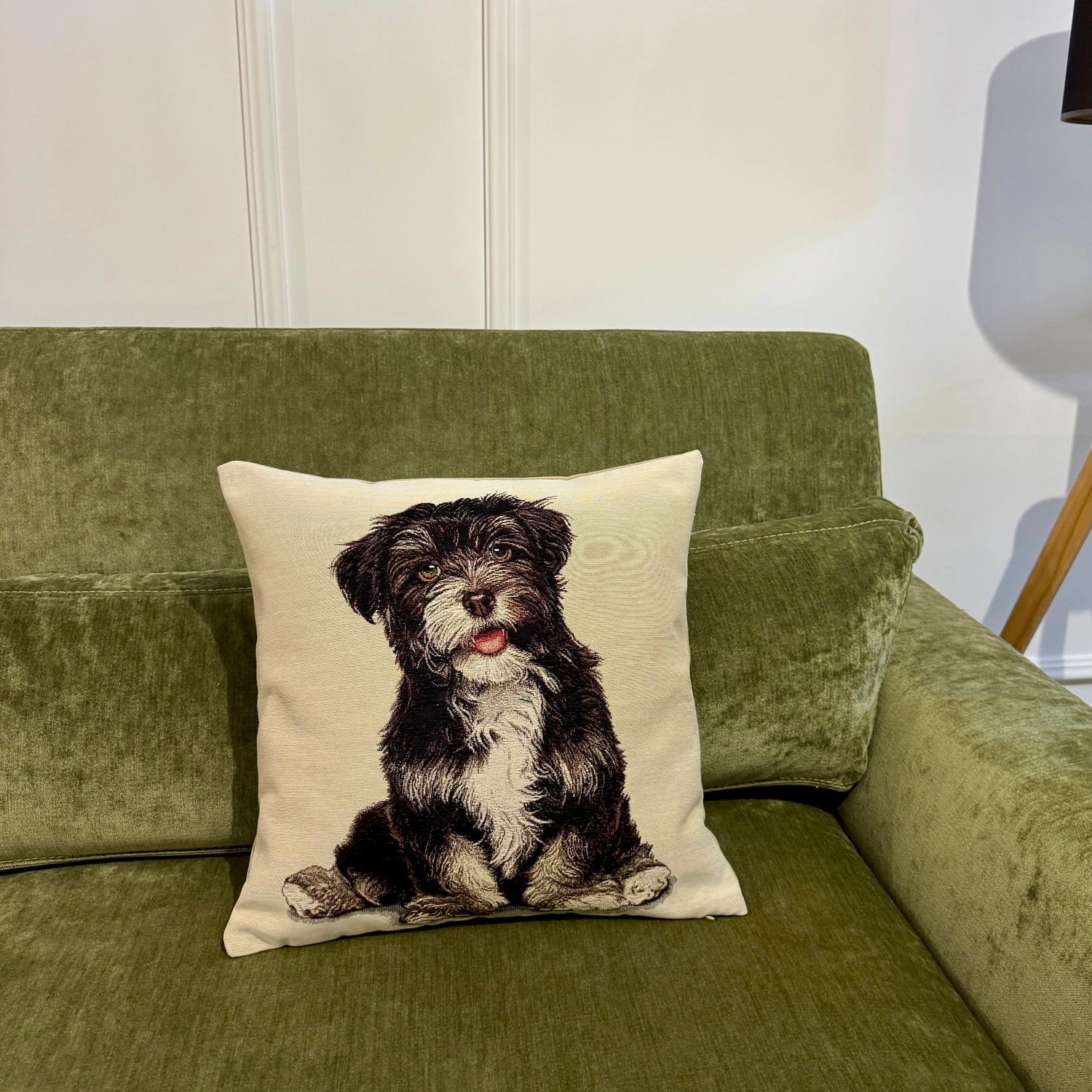 Fata de perna din gobelin cu caine Terrier CASA CRYSTAL CasaCrystal