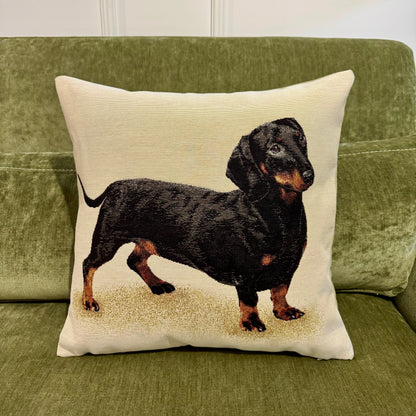 Fata de perna din gobelin cu catel Dachshund Teckel CASA CRYSTAL CasaCrystal