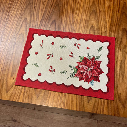 Fete de masa și naproane din gobelin ARANZA, motive craciunite rosii - Complet personalizabil CASA CRYSTAL CasaCrystal