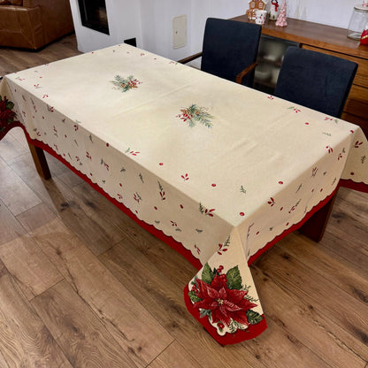 Fete de masa și naproane din gobelin ARANZA, motive craciunite rosii - Complet personalizabil CASA CRYSTAL CasaCrystal