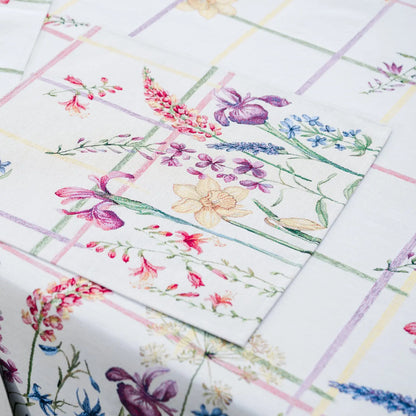 Fete de masa și naproane din gobelin NARCIS, model floral multicolor - Complet personalizabil