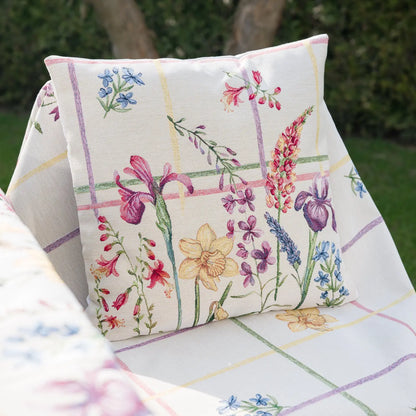 Fete de masa și naproane din gobelin NARCIS, model floral multicolor - Complet personalizabil