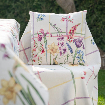 Fete de masa și naproane din gobelin NARCIS, model floral multicolor - Complet personalizabil