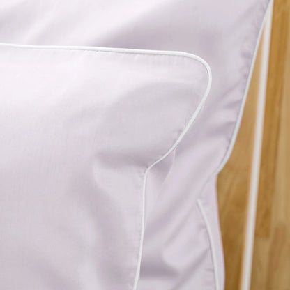 Lenjerie de pat 1 persoană Gri Lila din bumbac satinat dens simplă, personalizabilă – ELEGANT LILAC