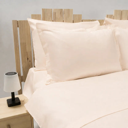 Lenjerie de pat 1 persoană Ivoar din bumbac satinat dens simplă, personalizabilă – SIMPLE VANILLA