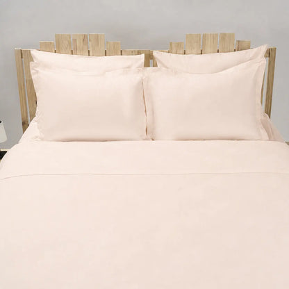 Lenjerie de pat 1 persoană Ivoar din bumbac satinat dens simplă, personalizabilă – SIMPLE VANILLA