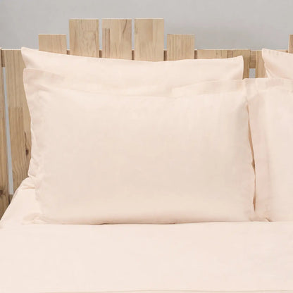 Lenjerie de pat 1 persoană Ivoar din bumbac satinat dens simplă, personalizabilă – SIMPLE VANILLA