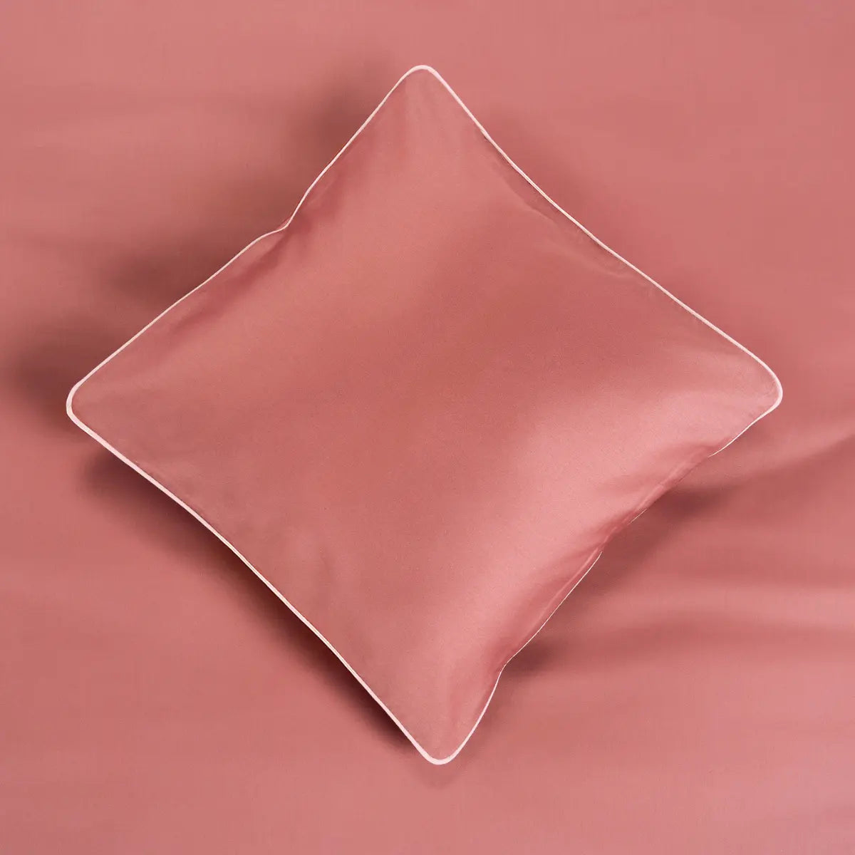 Lenjerie de pat 1 persoană Roz din bumbac satinat dens simplă, personalizabilă – ELEGANT PINK