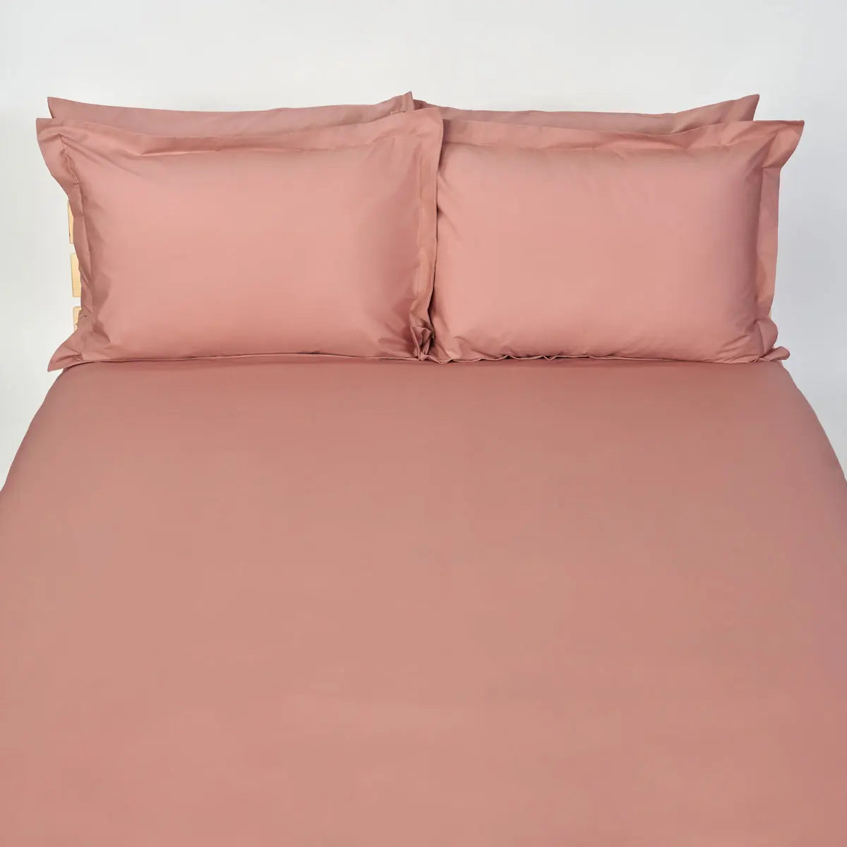 Lenjerie de pat 1 persoană Roz din bumbac satinat dens simplă, personalizabilă – SIMPLE ROSE