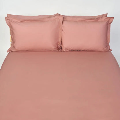 Lenjerie de pat 1 persoană Roz din bumbac satinat dens simplă, personalizabilă – SIMPLE ROSE
