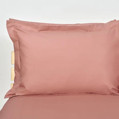 Lenjerie de pat 1 persoană Roz din bumbac satinat dens simplă, personalizabilă – SIMPLE ROSE