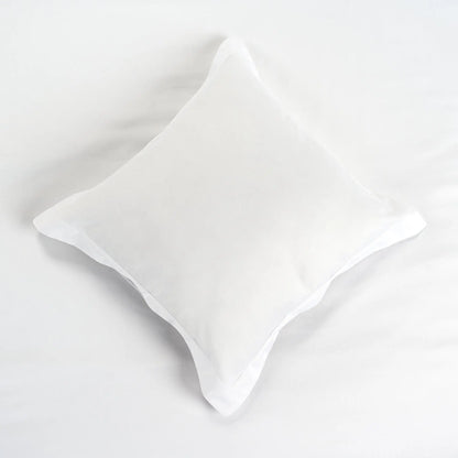 Lenjerie de pat 2 persoane Albă din bumbac satinat dens și dantelă, personalizabilă – RENATA CASA CRYSTAL CasaCrystal