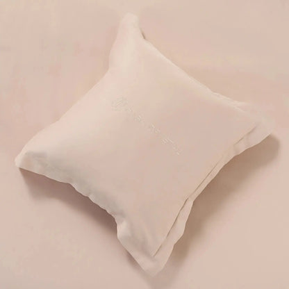 Fețe de pernă și cearceaf simple cream din bumbac natural – finisaje elegante