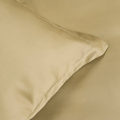 Lenjerie de pat 2 persoane Bej din bumbac satinat dens cu motive dantelă, personalizabilă – DANIELLE CASA CRYSTAL CasaCrystal
