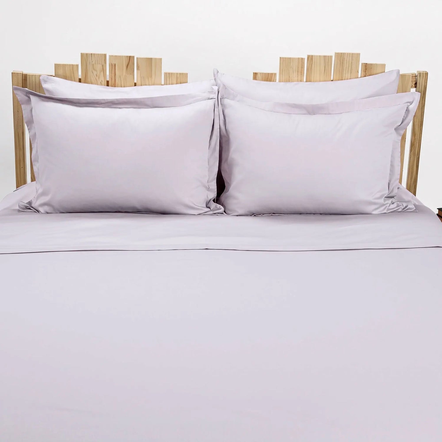 Lenjerie de pat 2 persoane Gri Lila din Bumbac 100% satinat dens simplă, personalizabilă – SIMPLE LILAC