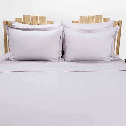 Lenjerie de pat 2 persoane Gri Lila din Bumbac 100% satinat dens simplă, personalizabilă – SIMPLE LILAC