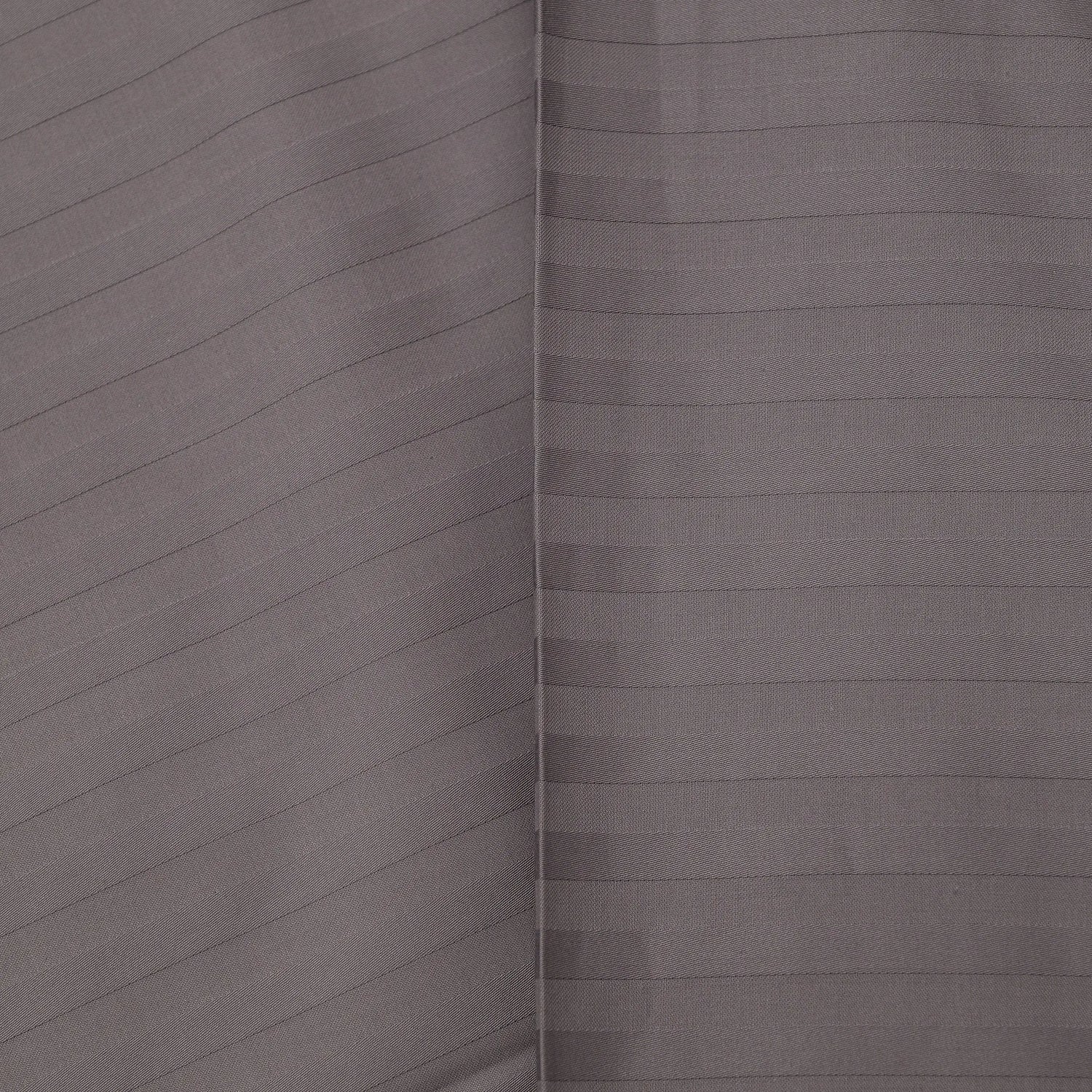 Lenjerie de pat 2 persoane Gri Taupe din Bumbac 100% satinat dens cu dungi, personalizabilă – TAUPE STRIPES