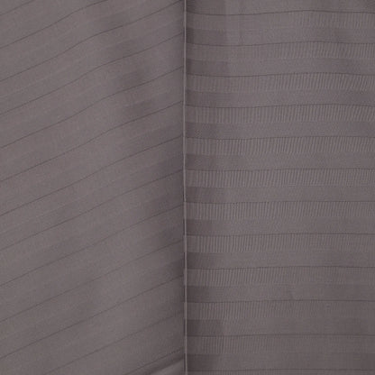 Lenjerie de pat 2 persoane Gri Taupe din Bumbac 100% satinat dens cu dungi, personalizabilă – TAUPE STRIPES