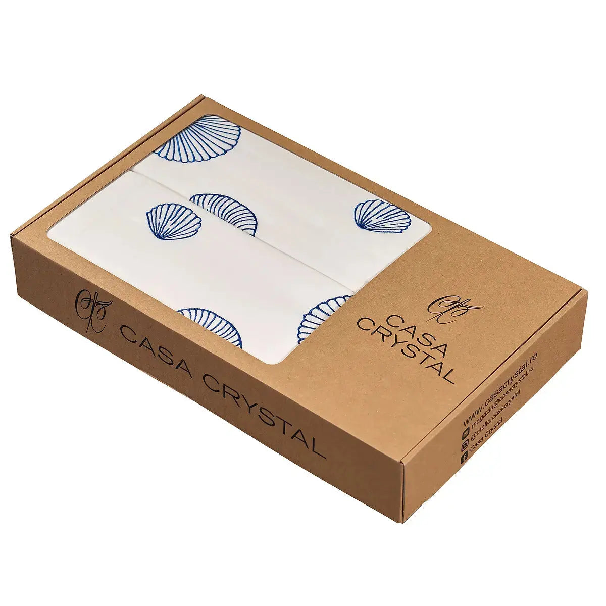 Ambalaj Lenjerie de pat Shells din bumbac 100% natural, durabilă și ușor de întreținut