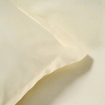 Lenjerie de pat simple ivoar din bumbac 100% natural, durabilă și ușor de întreținut