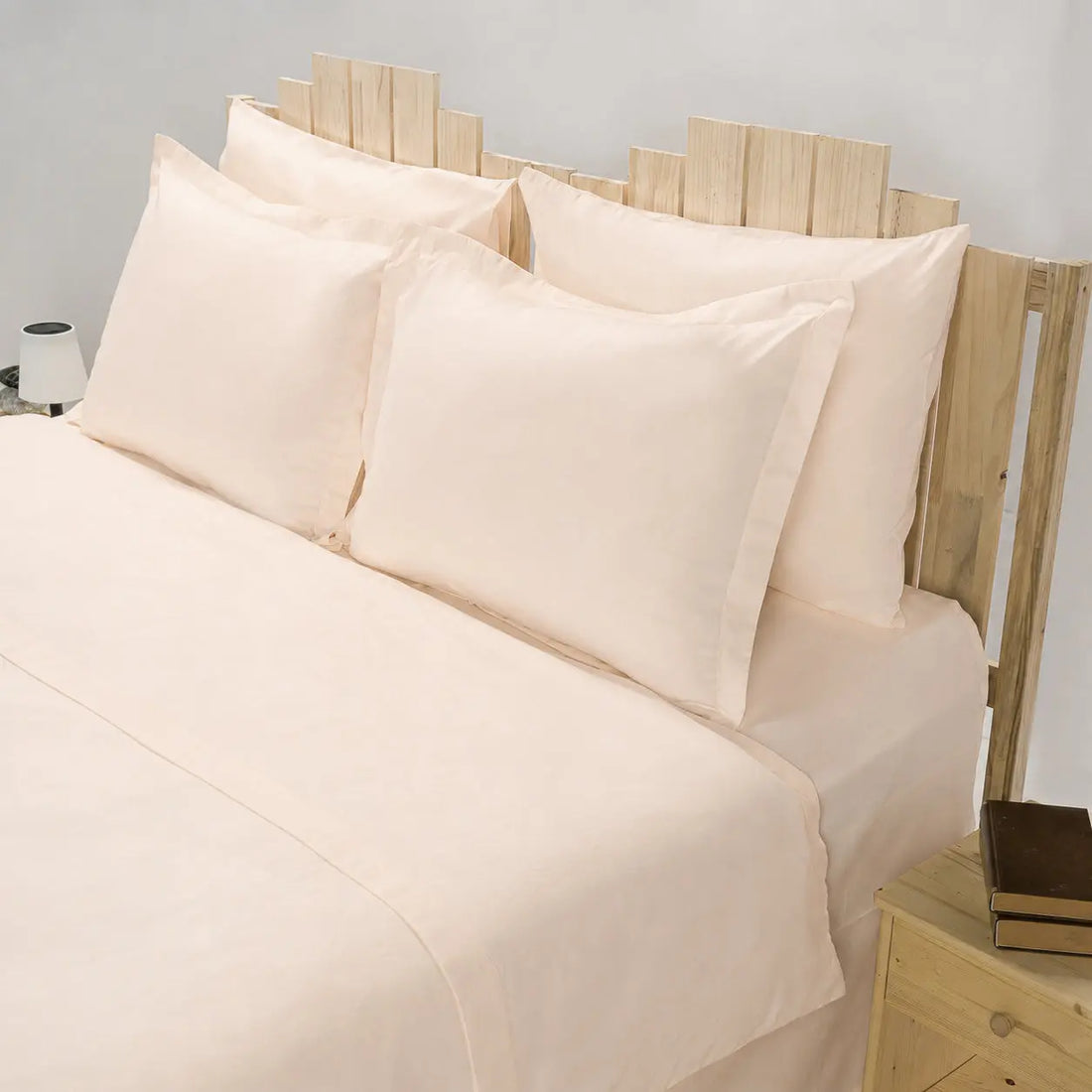 Lenjerie de pat 2 persoane Ivoar din Bumbac 100% satinat dens simplă, personalizabilă – SIMPLE VANILLA