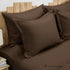 Lenjerie de pat din bumbac 100% natural satinat, nuanta ciocolatie, design simplu, elegant.