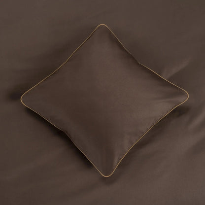 Lenjerie de pat 1 persoană Maro din bumbac satinat dens simplă, personalizabilă – ELEGANT CHOCOLATE CASA CRYSTAL CasaCrystal