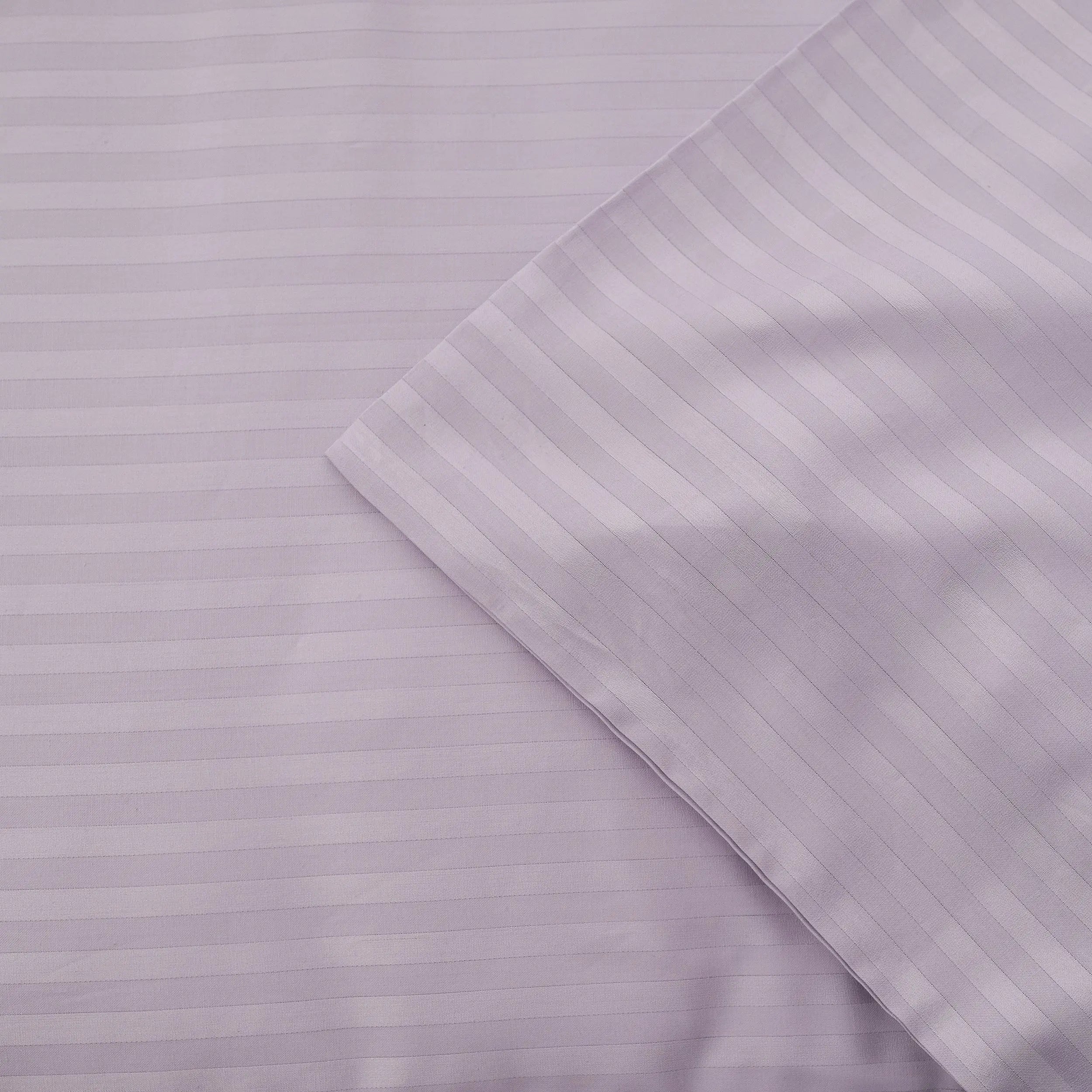 Lenjerie de pat 2 persoane Mov din Bumbac 100% satinat dens cu dungi, personalizabilă – LILAC STRIPES